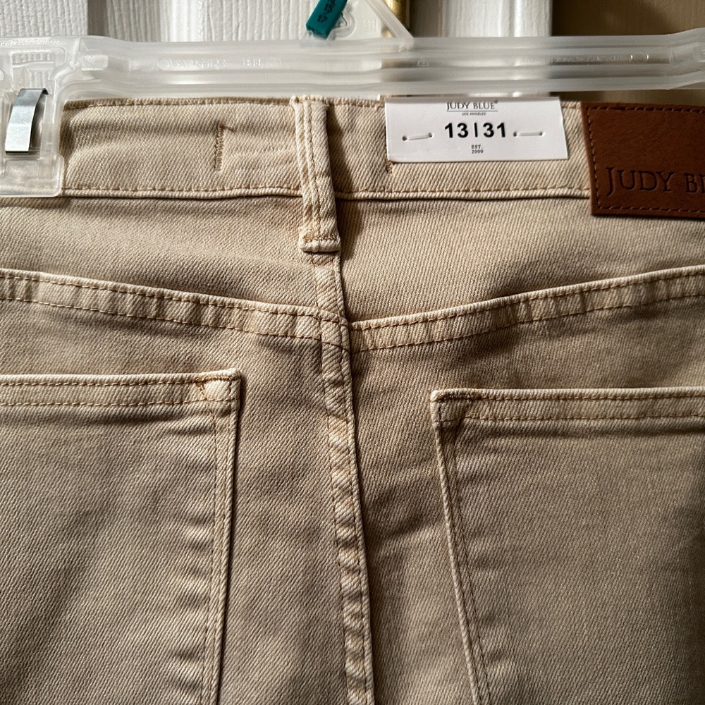NWT Judy Blue Garment Dyed jeans.  Size 13, high waisted.  Bone color